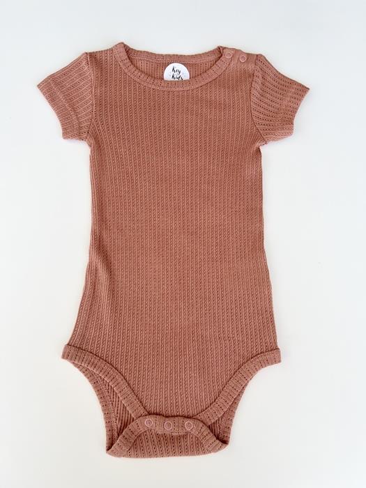 Jakarlı Kiremit  Fitilli Modal Pamuk Body