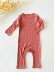 Şeftali  Fitilli Modal Uzun Tulum