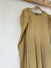 Hardal Modal Fitilli  İskandinav Kız Çocuk Elbise