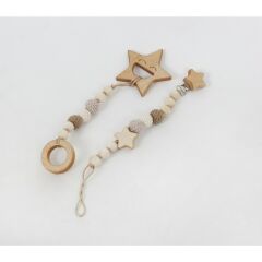 Key Kids Akçaağaç Doğal Diş Kaşıyıcı Ve Emzik Askısı Ve Emzik Zinciri 2'li Set