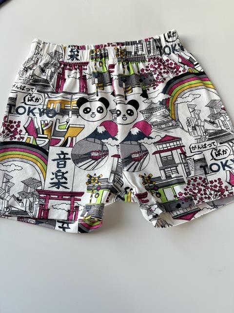 Pembe Panda Tokyo Desen Yazlık %100 Pamuk Şort