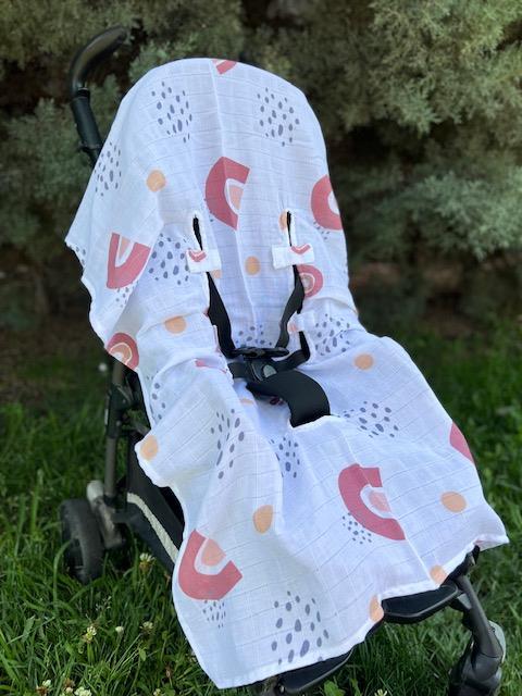 Pusetiçi Gökkuşağı Organik Müslin Örtü