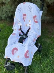 Pusetiçi Gökkuşağı Organik Müslin Örtü