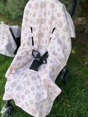 Puset İçi Leopar Organik Müslin Örtü