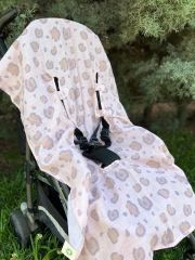 Puset İçi Leopar Organik Müslin Örtü