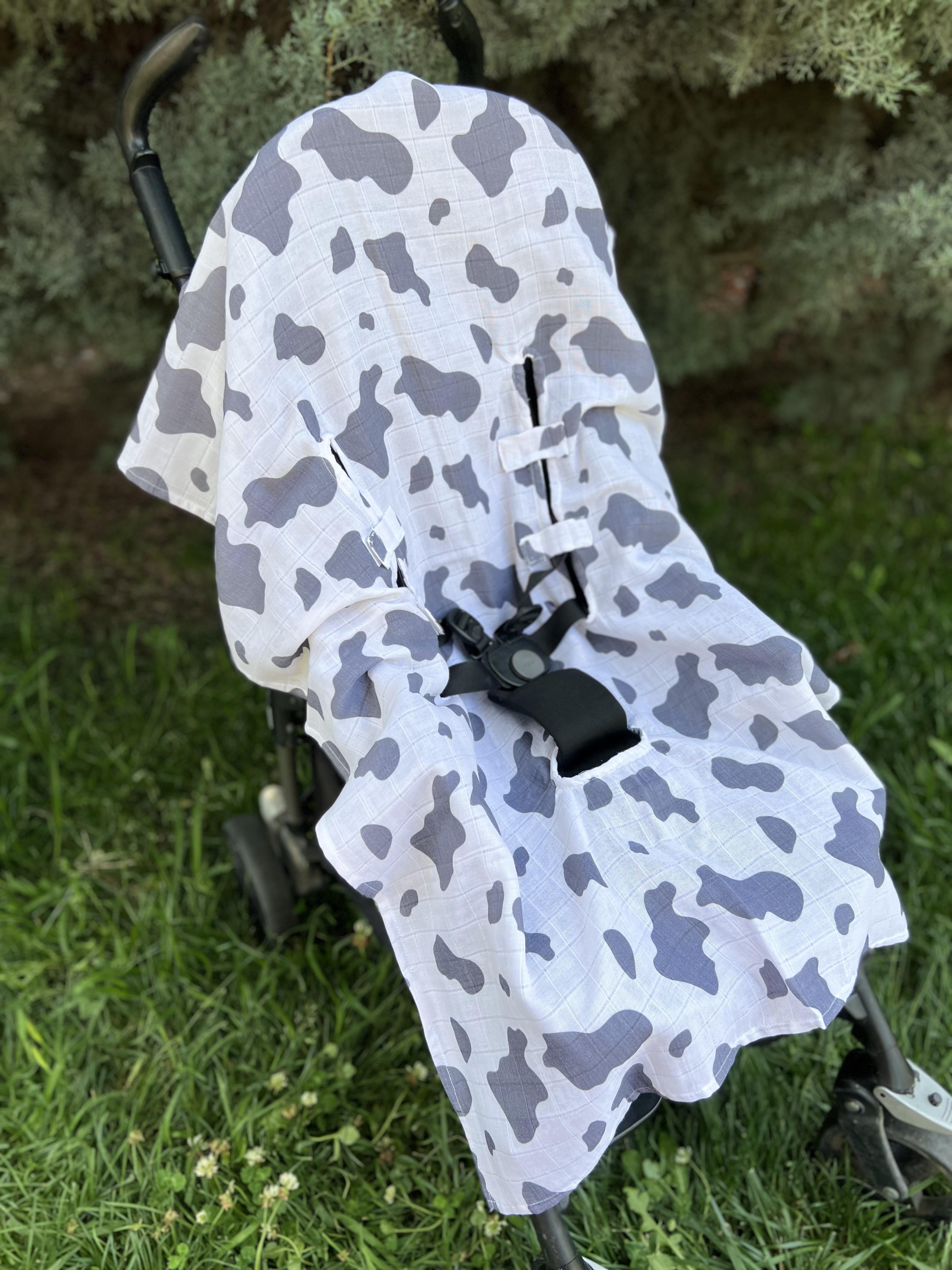 Puset içi Cow Organik Müslin Örtü