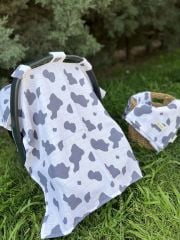 Puset Üstü  Cow Organik Müslin Örtü