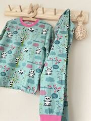 Mint Pandalı Pijama Takımı