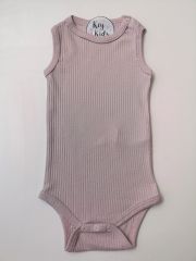 Lila Askılı Fitilli Modal Çıtçıtlı Body