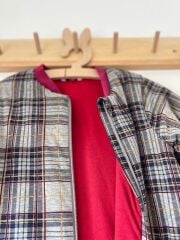 1-2 Yaş Gri Ekose Pamuklu Bacaklı Uyku Tulumu – Rahat Hareket, Sıcacık Uyku (12-24 Ay)