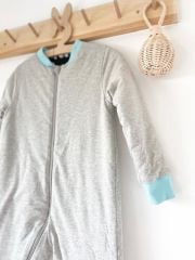 Gri Melanj Pamuklu Bacaklı Çocuk Uyku Tulumu
