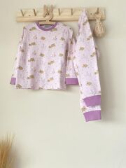 Pembe Fare Pijama Takımı 3-4 Yaş