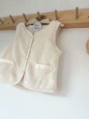 Bej Peluş Welsoft Bebek ve Çocuk Yelek