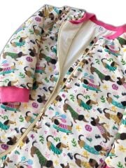 12–18 Ay Beagle Desenli Pamuklu 2.5 TOG Kışlık Bacaklı Uyku Tulumu – Nefes Alan Kumaş