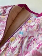12–18 Ay  2 Yaş Unicorn Pembe Pamuklu 2.5 TOG Kışlık Bacaklı Uyku Tulumu – Nefes Alan Kumaş
