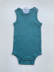 Turkuaz Askılı Fitilli Modal Çıtçıtlı Body