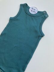 Turkuaz Askılı Fitilli Modal Çıtçıtlı Body