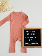 Şeker Pembe Fitilli Modal Uzun Tulum