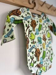 Garden Yeşil %100 Organik Pamuklu Unisex Kız Erkek Bebek Body Zıbın