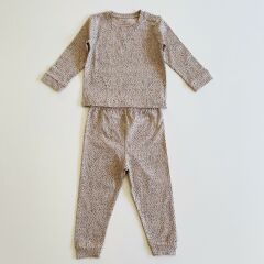 Taş  Rengi Dots Pijama Takımı