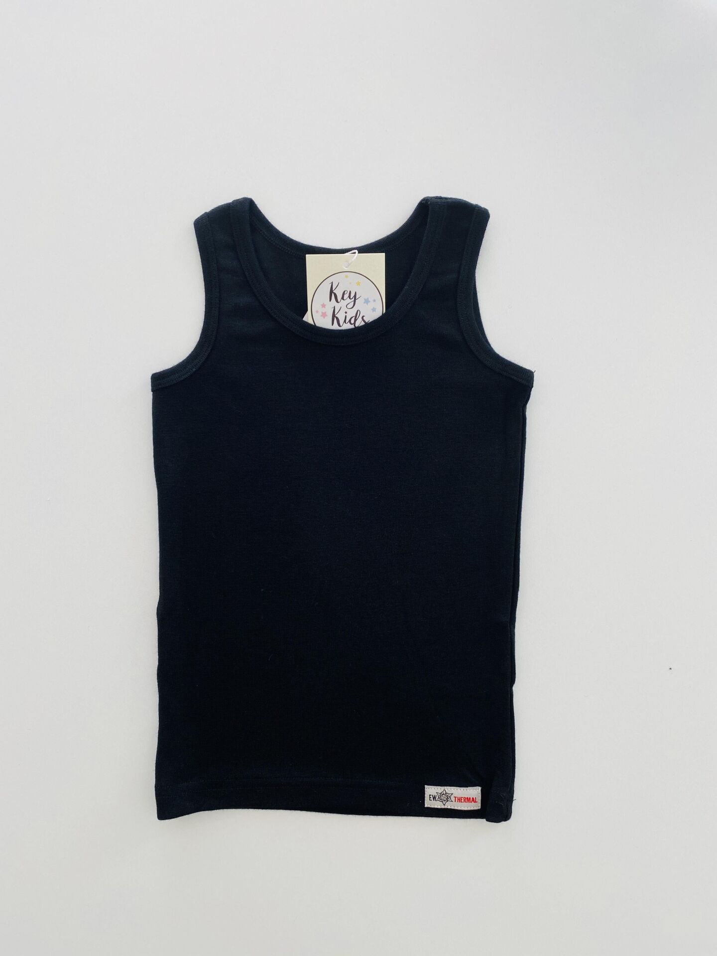 Termal Askılı Siyah Çocuk Atlet İçlik 12 YAŞ