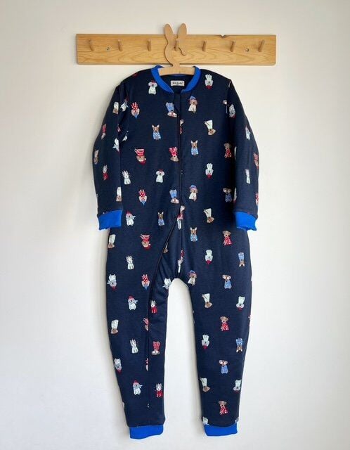 Köpekli Poodle Gece Pamuklu Bacaklı 8/10/12 Yaş Büyük Beden 2.5 tog Kışlık Kalın Erkek Çocuk Uyku Tulumu