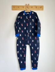 Köpekli Poodle Gece Pamuklu Bacaklı 8/10/12 Yaş Büyük Beden 2.5 tog Kışlık Kalın Erkek Çocuk Uyku Tulumu