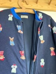 Köpekli Poodle Gece Pamuklu Bacaklı 8/10/12 Yaş Büyük Beden 2.5 tog Kışlık Kalın Erkek Çocuk Uyku Tulumu