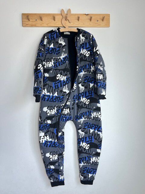 Gri Siyah NYC Pamuklu Bacaklı 8/10/12 Yaş Büyük Beden 2.5 tog Kışlık Kalın Erkek Çocuk Uyku Tulumu