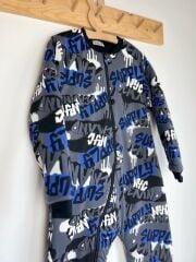 Gri Siyah NYC Pamuklu Bacaklı 8/10/12 Yaş Büyük Beden 2.5 tog Kışlık Kalın Erkek Çocuk Uyku Tulumu