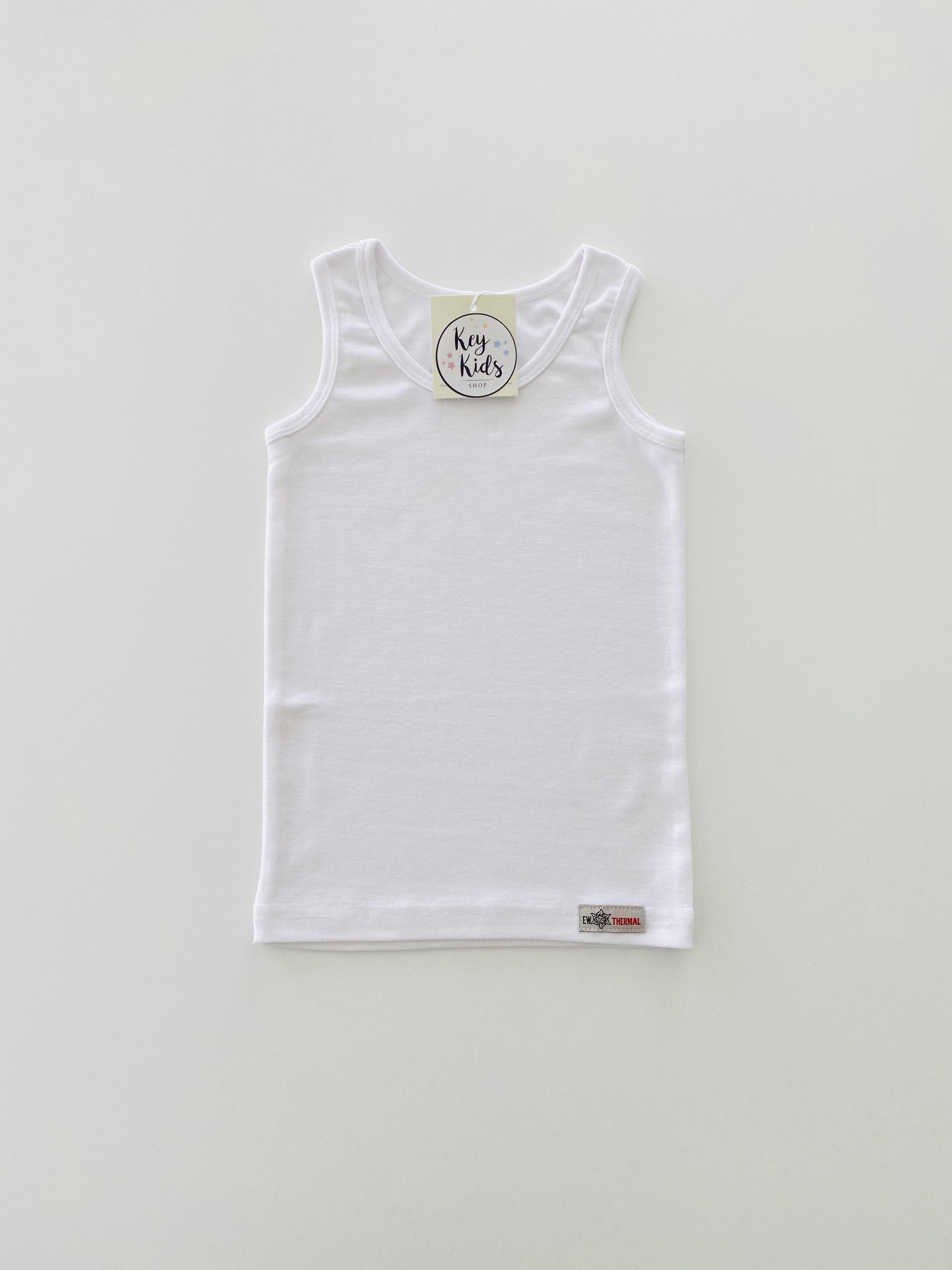 Termal  Askılı Beyaz Çocuk Atlet İçlik