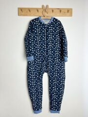 Lacivert Fiyonklu Kız Çocuk Pamuklu Bacaklı 8/10/12 Yaş Büyük Beden 2.5 tog Kışlık Kalın Çocuk Uyku Tulumu