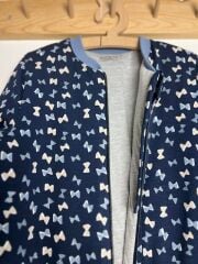 Lacivert Fiyonklu Kız Çocuk Pamuklu Bacaklı 8/10/12 Yaş Büyük Beden 2.5 tog Kışlık Kalın Çocuk Uyku Tulumu