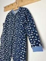 Lacivert Fiyonklu Kız Çocuk Pamuklu Bacaklı 8/10/12 Yaş Büyük Beden 2.5 tog Kışlık Kalın Çocuk Uyku Tulumu