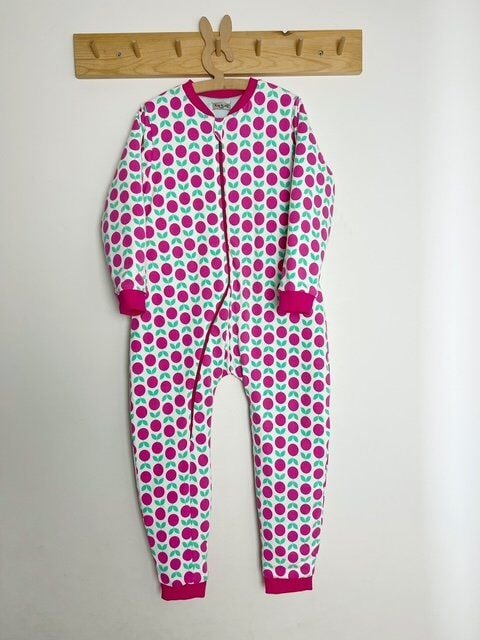 Fuşya Elmalı Pamuklu Bacaklı 8/10/12 Yaş Büyük Beden 2.5 tog Kışlık Kalın KızÇocuk Uyku Tulumu