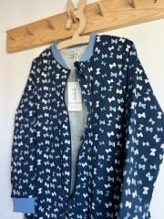 Lacivert Fiyonklu 1 TOG Kız Çocuk Uyku Tulumu %100 Pamuklu Fermuarlı 8 Yaş 10 Yaş 12 Yaş Büyük Beden Çocuk Uyku Tulumu Çocuk Pijaması