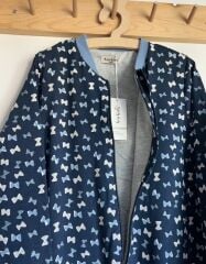 Lacivert Fiyonklu 1 TOG Kız Çocuk Uyku Tulumu %100 Pamuklu Fermuarlı 8 Yaş 10 Yaş 12 Yaş Büyük Beden Çocuk Uyku Tulumu Çocuk Pijaması