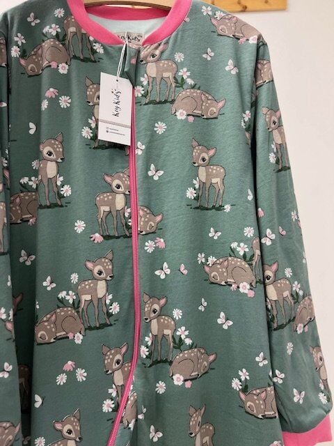 Bambi Yeşil 1 TOG Kız Çocuk Uyku Tulumu %100 Pamuklu Fermuarlı 10 Yaş 12 Yaş 14 Yaş Büyük Beden Çocuk Uyku Tulumu Çocuk Pijaması