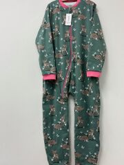Bambi Yeşil 1 TOG Kız Çocuk Uyku Tulumu %100 Pamuklu Fermuarlı 10 Yaş 12 Yaş 14 Yaş Büyük Beden Çocuk Uyku Tulumu Çocuk Pijaması
