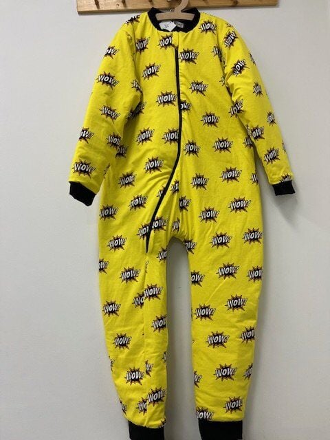 WOW Sarı Yeni Erkek Çocuk Uyku Tulumu Pamuklu Bacaklı 10/12/14 Yaş Büyük Beden 2.5 tog Kışlık Kalın