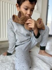 Gri Kalın Pijama Takımı