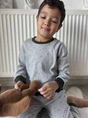 Gri Kalın Pijama Takımı 9-12 Ay
