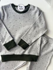 Gri Kalın Pijama Takımı 9-12 Ay