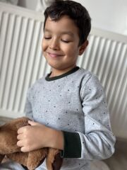 Gri Kalın Pijama Takımı 12-18 Ay