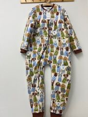 Dog Poodle Krem Yeni Kız Erkek Unisex Çocuk Uyku Tulumu Pamuklu Bacaklı 10/12/14 Yaş Büyük Beden 2.5 tog Kışlık Kalın