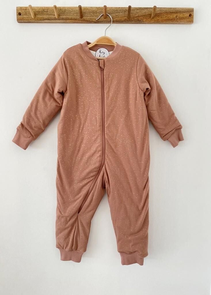 12–18 Ay Gül Kurusu Simli Pamuklu Bacaklı Uyku Tulumu Nefes Alan Kumaş Rahat Hareket