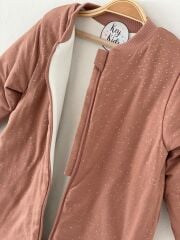 12–18 Ay Gül Kurusu Simli Pamuklu Bacaklı Uyku Tulumu Nefes Alan Kumaş Rahat Hareket