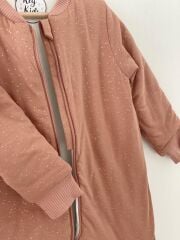 12–18 Ay Gül Kurusu Simli Pamuklu Bacaklı Uyku Tulumu Nefes Alan Kumaş Rahat Hareket