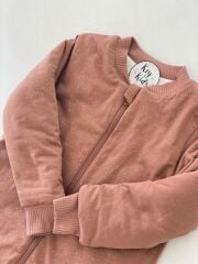 12–18 Ay Gül Kurusu Simli Pamuklu Bacaklı Uyku Tulumu Nefes Alan Kumaş Rahat Hareket