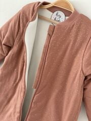 Gül Kurusu Simli Pamuklu Bacaklı Uyku Tulumu